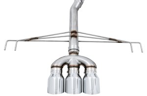Honda Civic Type R Performance Exhaust - AWE Tuning - Cat Back, Track Edition, Triple Tips - Chrome Silver - `17-`27